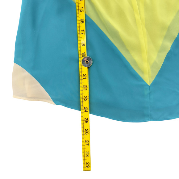 Gianni Bini Color Block Womens Sleeveless Spaghetti Strap Sheer Blouse Large‎ - Picture 6 of 6